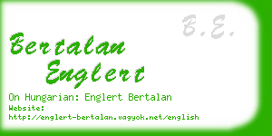 bertalan englert business card